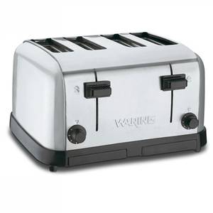 Waring WCT708 Commercial Toaster Chrome 4 Extra Wide Slot