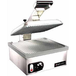 Anvil America TSA7209 Ribbed Commercial Panini Grill Sandwich Press