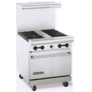 American Range AR-30-4B 30" Commercial Gas Oven 4 burner with Spreader