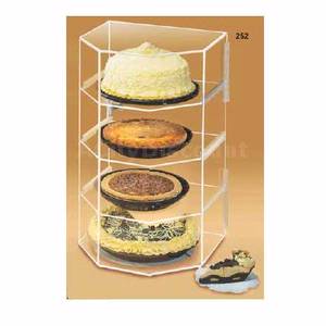 Cal-Mil 252 Acrylic Pastry Display Case 4 Shelf Hex Front Pie & Cake