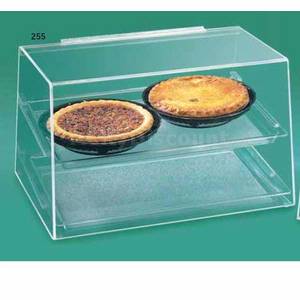 Cal-Mil 255 Acrylic Pastry Display Case 2 Shelf Slant Front Rear Door