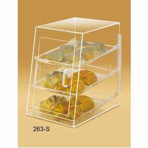 Cal-Mil 263-S Acrylic Pastry Display Case Self Serve Slant Front 3 Shelf