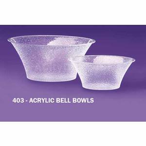 Cal-Mil 403-18-34 (6) 18 in. 15 qt. Acrylic Bell Bowls