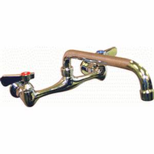 GSW USA AA-712 Commercial 12in Spout Faucet 8in Center Wall Mount 