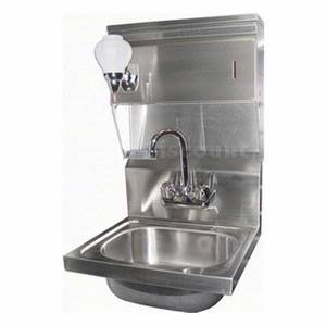 GSW USA HS-1615C Stainless Hand Sink 16x15 Bowl, Faucet, Towel,Soap Dispenser
