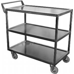 GSW USA C-4222 33" x 18" Stainless Utility Cart 5" Casters 350lb Capacity