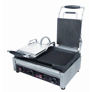 Grindmaster-Cecilware SG2LG Double Grooved Sandwich Press Panini Grill, 240 v