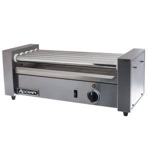 Adcraft RG-05 Stainless 12 Hot Dog Roller Grill w/ 5 Rollers 
