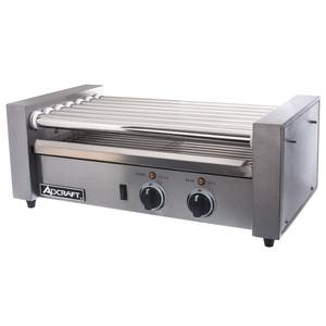 Adcraft RG-07 18 Hot Dog Roller Grill Stainless 7 Rollers & Dual Control