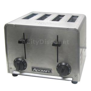 Adcraft CT-04 4 Slot Stainless Steel Commercial Toaster