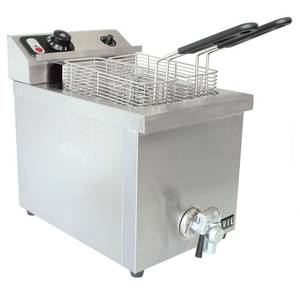 Anvil America FFA8115 Electric Counter Top S/s Fryer 15# Single Tank With Drain