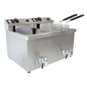 Anvil America FFA8130 Electric Counter Top Fryer, 30#, Double Tank, With Drains
