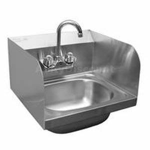 GSW USA HS-1615S Stainless Wall Mount Hand Sink w/ Splash Guards NSF