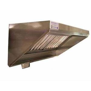 Superior Hoods CSS30-09 9ft x 2.5ft Stainless Concession Grease Hood - 4in Front
