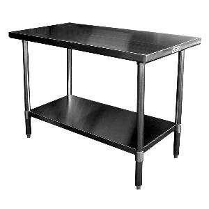 GSW USA WT-E2424 24 x 24 Work Table Stainless Top w/ Undershelf