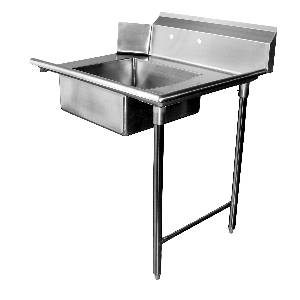 GSW USA DT48S-R 48" Right Soiled Dish Table 16 Gauge Stainless