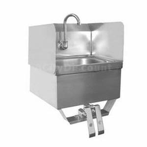 GSW USA HS-1615KSS Wallmount Hand Sink w/ Knee Valve Faucet & Splash Guard