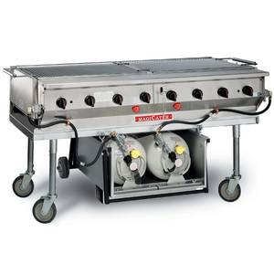 Magikitch'n LPAGA-60-SS 60" S/s Magicater Transportable LP Gas Grill w/ 40LB Holder