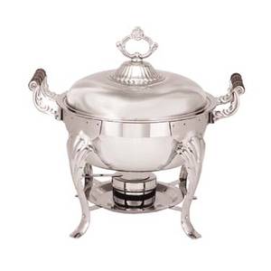 Adcraft CAM-5 5 Quart Camelot Round Chafing Dish Stainless Steel