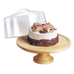 Adcraft WCS-414 4ea, 13" x 5" Beechwood Swivel Cake Stand