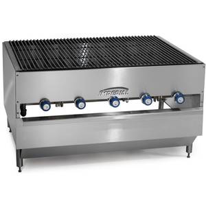 Imperial ICB-4836 48x36 Stainless Commercial Gas Chicken Broiler w/ 5 Burners