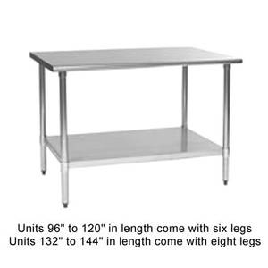 Eagle Group T3060B-1X 30"x60" S/s Work Table w/ Rolled Edges Front & Back