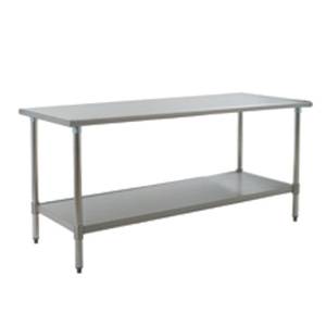 Eagle Group T2436EBW 30x72 Stainless Work Table w/ Rolled Edges Front & Back