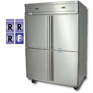 Ascend JHD-40Q 40 Cu.Ft Refrigerator Freezer Combo S/s w/ 4 Half Doors