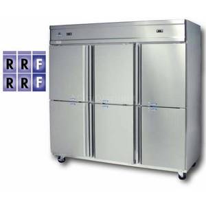 Ascend JHD-61DT 61 Cu.Ft Commercial Freezer Cooler Combo S/s w/ 6 Half Doors