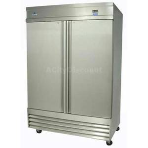 Ascend JFD-48F 48 Cu.Ft Commercial Freezer Reach-In w/ 2 Stainless Doors