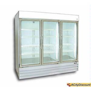 Ascend JGD-72R 72 Cu.Ft Cooler Merchandiser w/ 3 Glass Swing Doors
