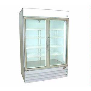 Ascend JGD-40F 48 CuFt Commercial Merchandiser Freezer 2 Swing Glass Doors