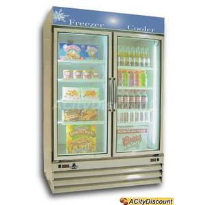 Ascend JGD-40DT 40 cu.ft. Dual Temp Merchandiser w/ Double Glass Doors