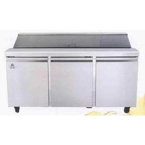 Ascend JSP-7218 72in Sandwich Prep Cooler Table Stainless Holds 18 Pans