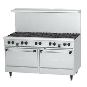 Garland X60-10RR Sunfire 60" Gas Restaurant Range w/ 2 Std Ovens & 10 Burners