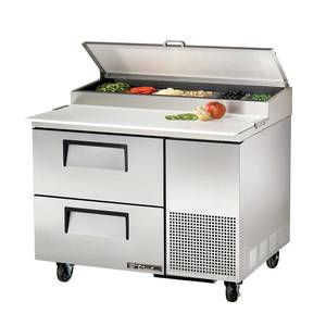 True TPP-AT-44D-2-HC S/s Pizza Prep Table Cooler 11.4 Cu.Ft With 2 Drawers