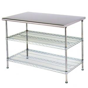 Eagle Group T2436EBW AdjusTable Work Table 24 x 36 x 34 Stainless Steel Work Top