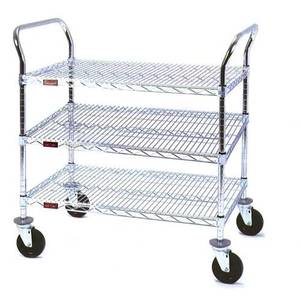 Eagle Group U3-1836C Heavy Duty 18in x 36in Utility Cart w/ 3 Shelves