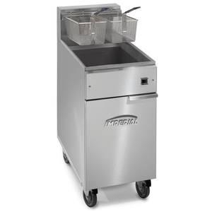 Imperial IFS-40-E 40lb Electric Full Pot Fryer Floor Model with (2) Baskets