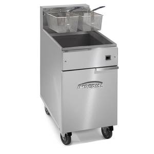 Imperial IFS-75-E 75lb Electric Deep Fat Fryer Floor Model with 2 Baskets