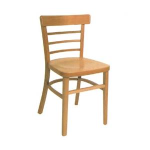 American Tables & Seating 850-VS Ladder Back Side Chair w/ Beech Frame & Veneer Rounded Seat