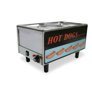 Table Top 30 Hot Dog Steamer & 50 Bun Warmer