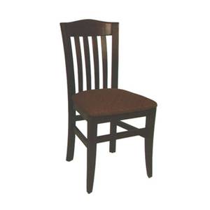 American Tables & Seating 830-GR4 Slat Back Side Chair w/ Beech Frame & Upholstered Seat