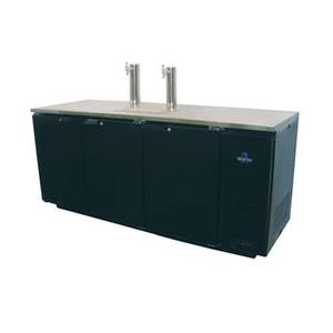 Ascend JDD-80 80" Wide 3 Door Draft Beer Cooler W/ Two 3" Beer Columns