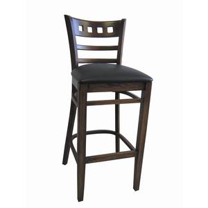 American Tables & Seating 221-BS-GR4 Ladder Back Bar Stool w/ Hardwood Frame & Upholstered Seat