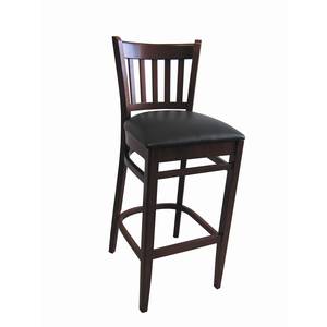 American Tables & Seating 200-BS-GR4 Slat Back Bar Stool w/ Hardwood Frame & Upholstered Seat