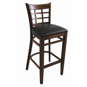 American Tables & Seating 223-BS-GR4 Grid Back Bar Stool w/ Hardwood Frame & Upholstered Seat