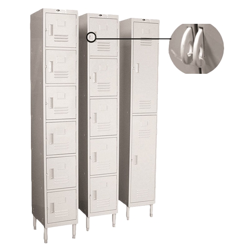 GSW USA EL-5DR 12" x 20" 5-Tier Powder Coated Beige Employee Locker