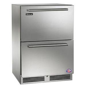 Perlick Residential PR-HP24RS-5 24" Signature Series Under Counter Refrigerator w/ 2 Drawers