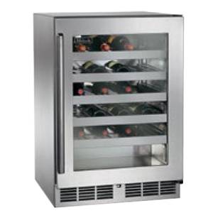 Perlick Residential PR-HP24WS-3* 24" Signature Series Under Counter Glass Door Wine Reserve